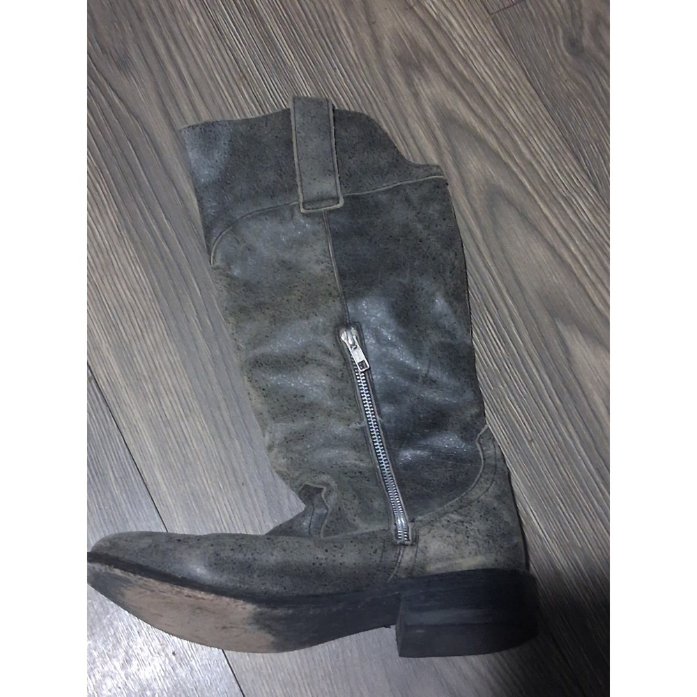 Stetson Gray Leather Made in Mexico Cowboy Western Boots Size 8 Round Toe Mens - Picture 5 of 10